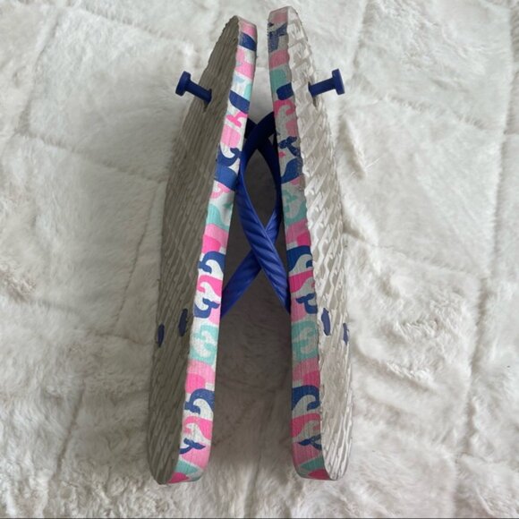 Vineyard Vines | Multi Colored Whale Flip Flops | Size 6 - Picture 7 of 8